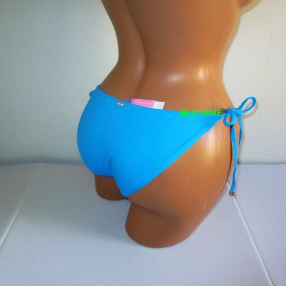 Victoria's Secret Swim Tie-Side Hipster Bikini Bottom S XL Turquoise Blue - Picture 1 of 6